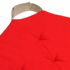 LOVELY CASA Galette de chaise carrée scratch (38 x 38 cm) Duo Rouge Discount