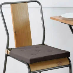 STOF Galette de chaise carrée scratch (38 x 38 cm) Duo Gris foncé Outlet
