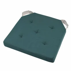 LOVELY CASA Galette de chaise carrée scratch (38 x 38 cm) Duo Bleu vert New