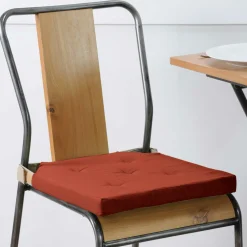 STOF Galette de chaise carrée scratch (38 x 38 cm) Duo Terracotta Sale