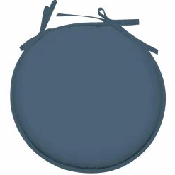 STOF Galette de chaise ronde (40 cm) Nelson Bleu Petrole Bleu marine Best