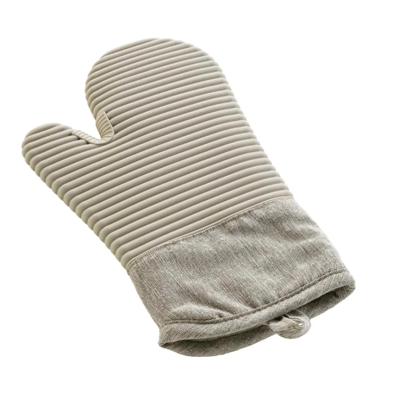 douceur d'intu017drieur Gant de cuisine ambidextre coton (30x18 cm) Adam Beige