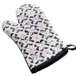 douceur d'intu017drieur Gant de cuisine ambidextre en coton (30 x 18 cm) Solaris Noir Discount