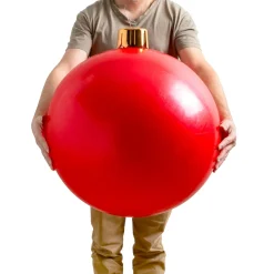 KOOPMAN Grande boule de Noël gonflable (D65 cm) Rouge Hot