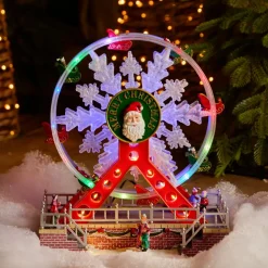 KAEMINGK Grande roue lumineuse et musicale Merry Christmas Discount