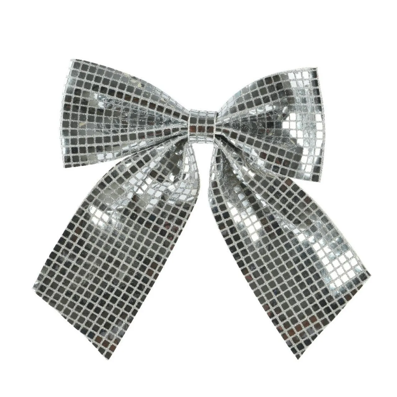 KAEMINGK Grand Noeud de Noël (H34 cm) Disco Argent Discount