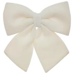 JJA Grand nœud de Noël en laine (H43 cm) Prestige Blanc Hot