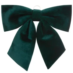 JJA Grand nœud de Noël (H35 cm) Prestige velours Vert sapin Clearance