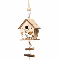Feeric Lights & Christmas Guirlande déco en bois (1,5 m) Maisons des forêts Naturel Discount