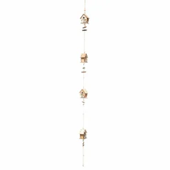 Feeric Lights & Christmas Guirlande déco en bois (1,5 m) Maisons des forêts Naturel Discount