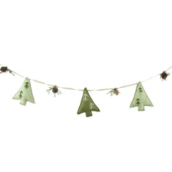 KAEMINGK Guirlande déco en feutrine (1,3 m) Sapins et pommes de pin Vert Vert romarin Online