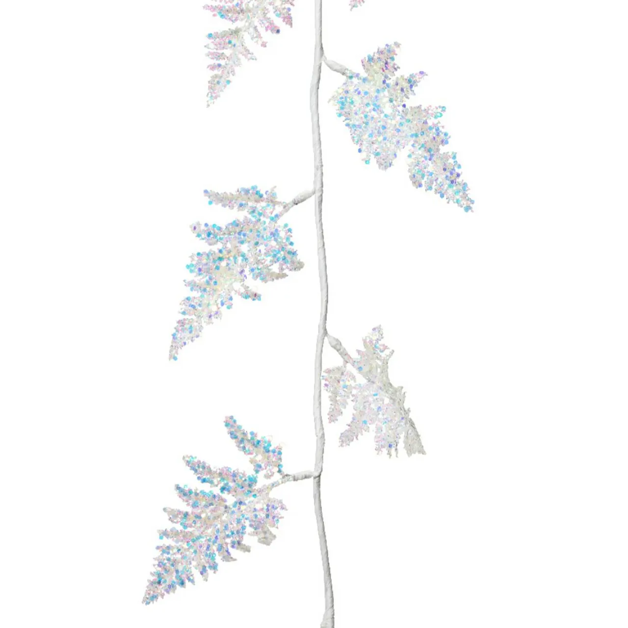 KAEMINGK Guirlande de feuille (110 cm) Fougère Royale Irisée Blanc irisé Outlet