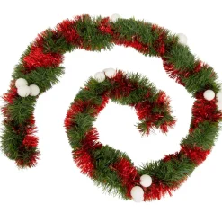 JJA Guirlande de sapin (270 cm) Festivités et Verte Rouge Discount