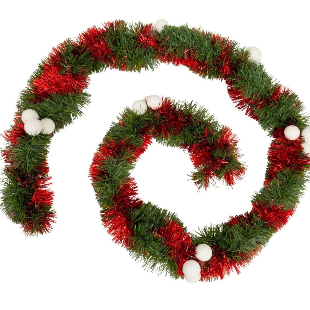 JJA Guirlande de sapin (270 cm) Festivités et Verte Rouge Discount