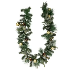 FEERIC LIGHTS Guirlande de sapin (200 cm) Feuilles d'eucalyptus Vert Sapin vert New