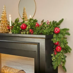 KAEMINGK Guirlande de sapin (180 cm) Pommes sucrées Rouge Online
