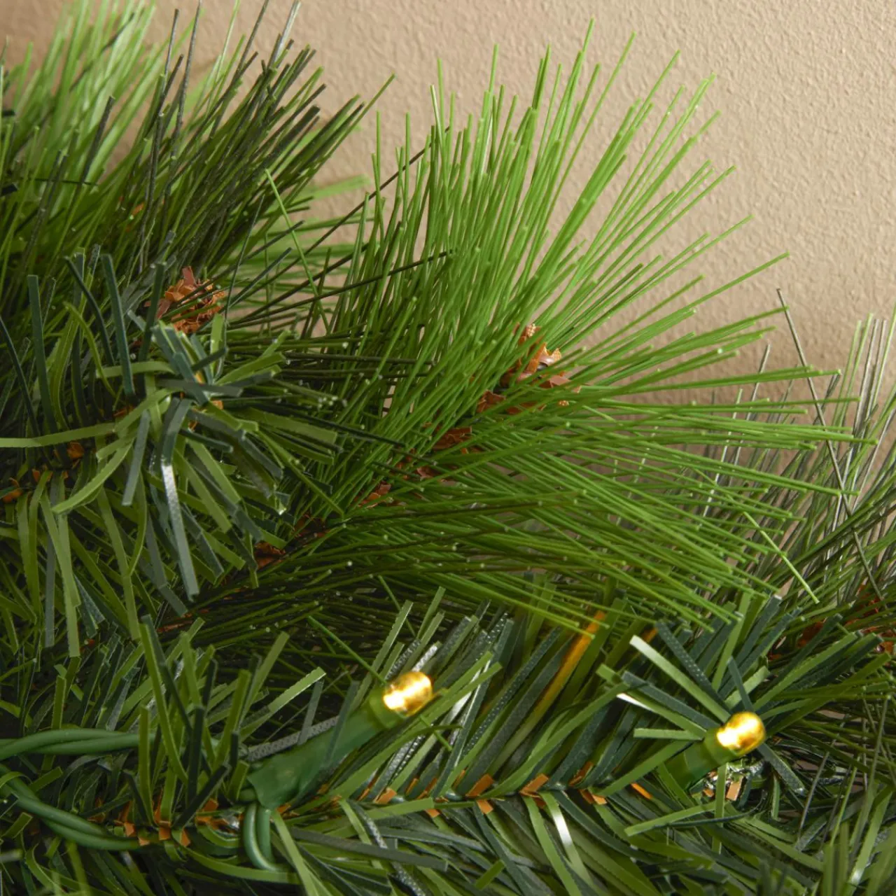 EMINZA Guirlande de sapin lumineuse (180 cm - D25) Edmonton Vert et blanc chaud Sapin vert lumineux Clearance