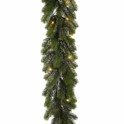 EMINZA Guirlande de sapin lumineuse 35 LED (180 cm) Winnipeg Vert et Blanc chaud Sapin vert lumineux Best