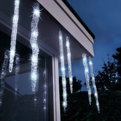 KAEMINGK Guirlande lumineuse connectable 3,60 m 60 LED câble transparent Glaçons effet Flash Blanc froid Online