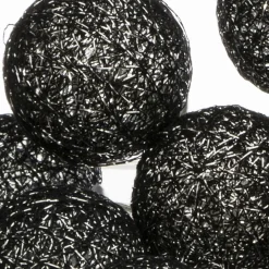 ATMOSPHERA Guirlande lumineuse déco 20 boules 4,36 m Bobina Noir New