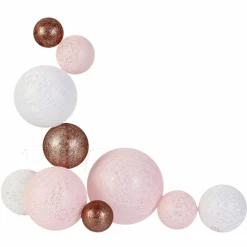 THE HOME DECO LIGHT Guirlande lumineuse déco 10 boules 1 m Savannah Rose poudré Nude Hot