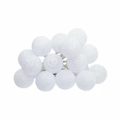 ATMOSPHERA Guirlande lumineuse déco 16 boules 2,4 m Maribel he Blanc New