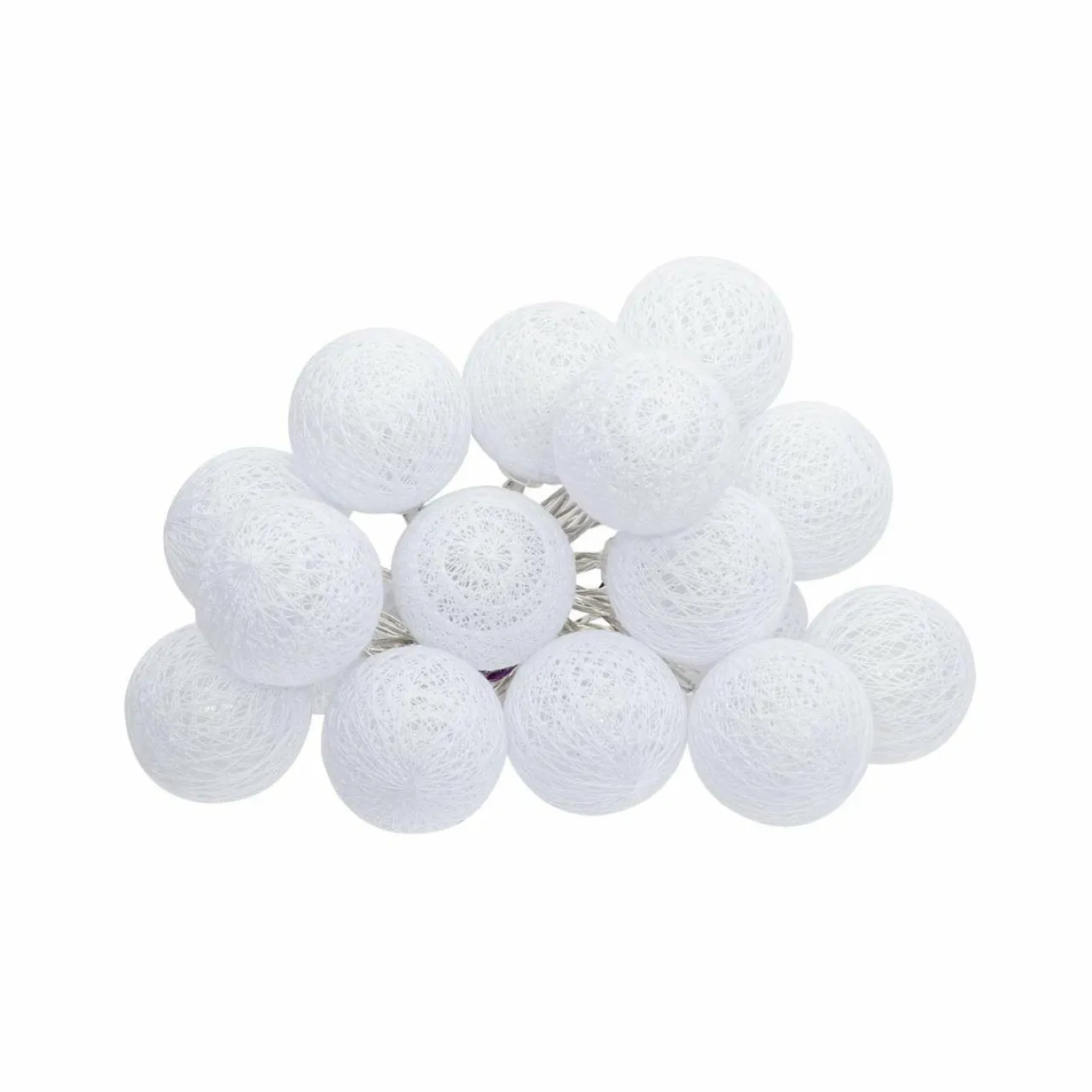 ATMOSPHERA Guirlande lumineuse déco 16 boules 2,4 m Maribel he Blanc New