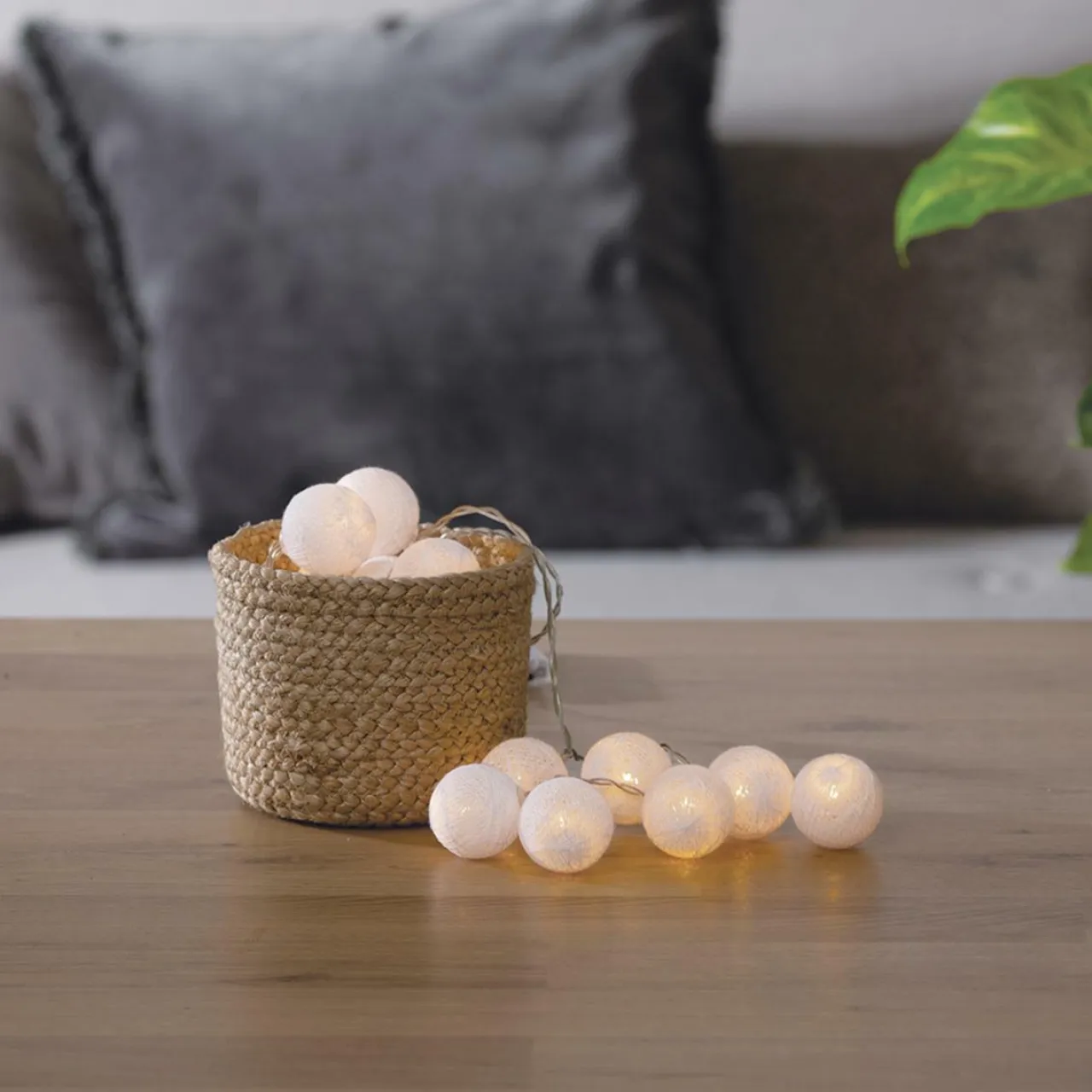 ATMOSPHERA Guirlande lumineuse déco 16 boules 2,4 m Maribel he Blanc New