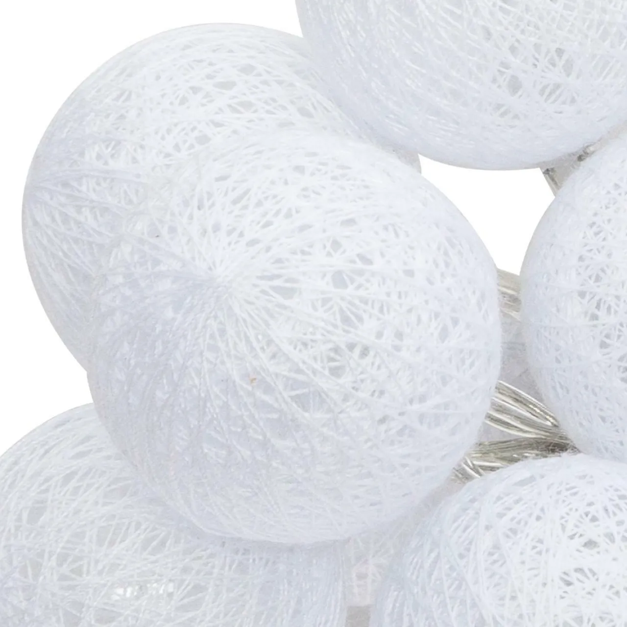 ATMOSPHERA Guirlande lumineuse déco 16 boules 2,4 m Maribel he Blanc New