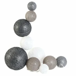 THE HOME DECO LIGHT Guirlande lumineuse déco 10 boules 1 m Savannah Gris Clearance