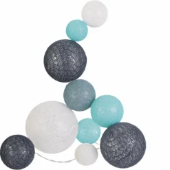 THE HOME DECO LIGHT Guirlande lumineuse déco 10 boules 1 m Savannah Bleu Clearance