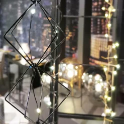 KAEMINGK Guirlande lumineuse déco à piles 1,9 m Carrés Blanc chaud Outlet