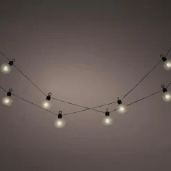 KAEMINGK Guirlande lumineuse de jardin solaire 8 LED (5,8 m) Guinguette en fête Blanc chaud New