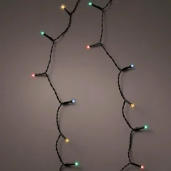 KAEMINGK Guirlande lumineuse Durawise à piles 14,30 m 192 LED câble noir Multicolore Multicolore - câble noir Hot