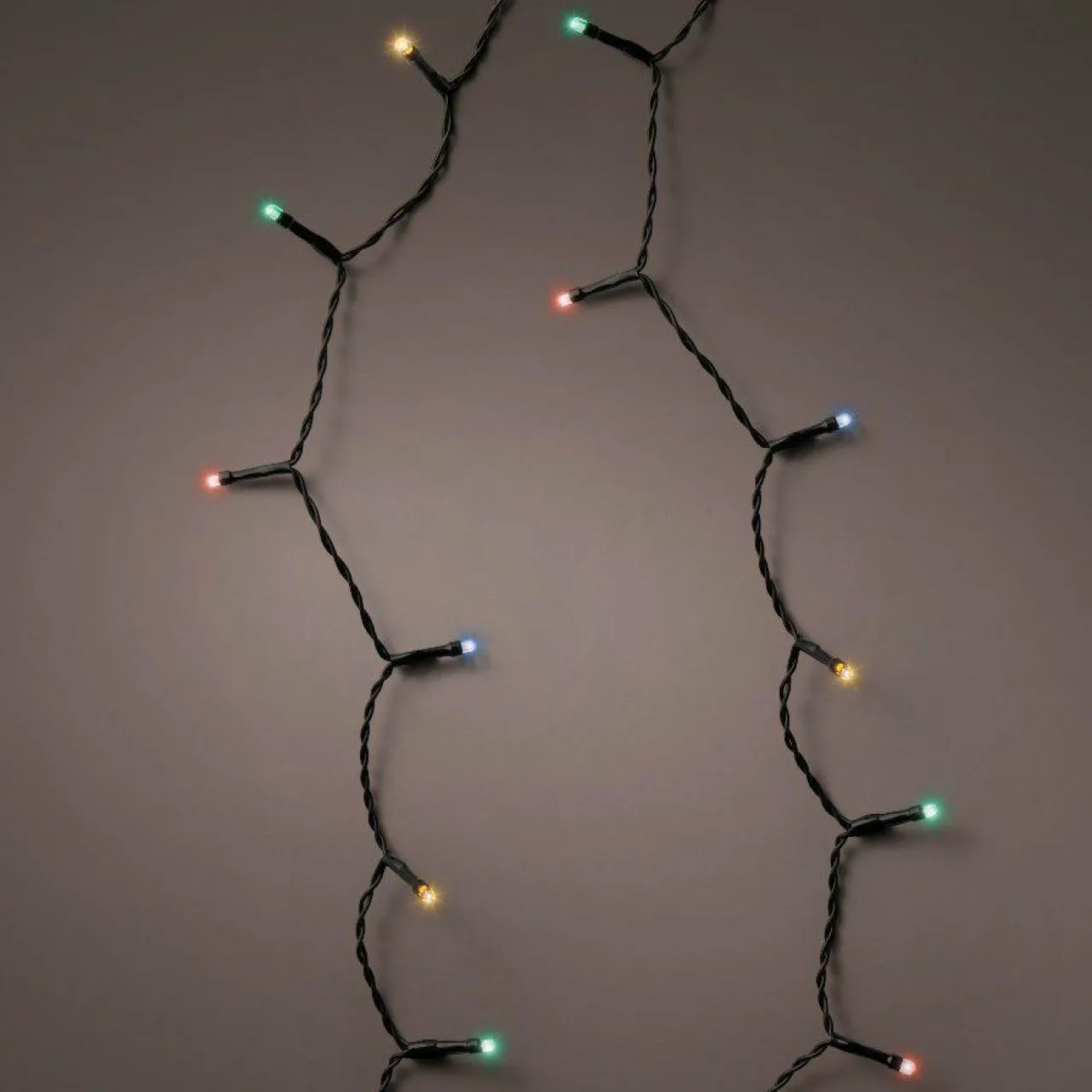 KAEMINGK Guirlande lumineuse Durawise à piles 14,30 m 192 LED câble noir Multicolore Multicolore - câble noir Hot
