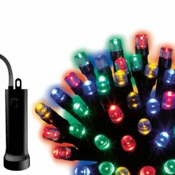 KAEMINGK Guirlande lumineuse Durawise à piles 14,30 m 192 LED câble noir Multicolore Multicolore - câble noir Hot