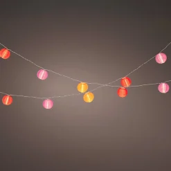 KAEMINGK Guirlande lumineuse extérieure à piles 10 LED (2,7 m) Lanternes chinoises Multicolore Outlet