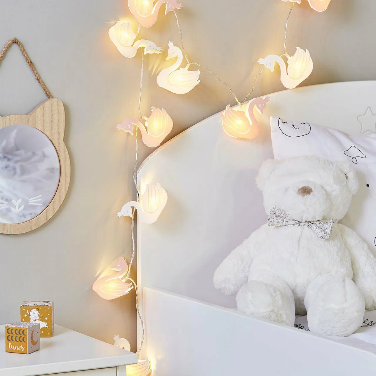 OSTARIA Guirlande lumineuse LED enfant (165 cm) Cygne he Blanc New