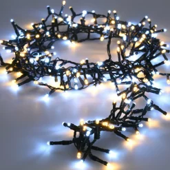 KAEMINGK Guirlande lumineuse 34 m 1500 LED câble vert Luxe Bicolore Blanc chaud et froid Bicolore Blanc chaud / Chaud doré - câble vert Outlet