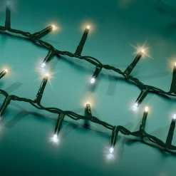 KAEMINGK Guirlande lumineuse 22,5 m 1000 LED câble vert Luxe Bicolore Blanc chaud et froid Bicolore Blanc chaud / Chaud doré - câble vert New