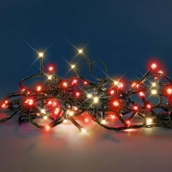 BLACHERE Guirlande lumineuse 8 m 128 LED câble vert Flashing light Bicolore Rouge et blanc chaud Bicolore Rouge / Blanc chaud - câble transparent Outlet