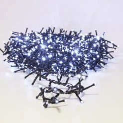 KOOPMAN Guirlande lumineuse 20 m 1410 LED câble noir Boa effet cascade Blanc froid Sale
