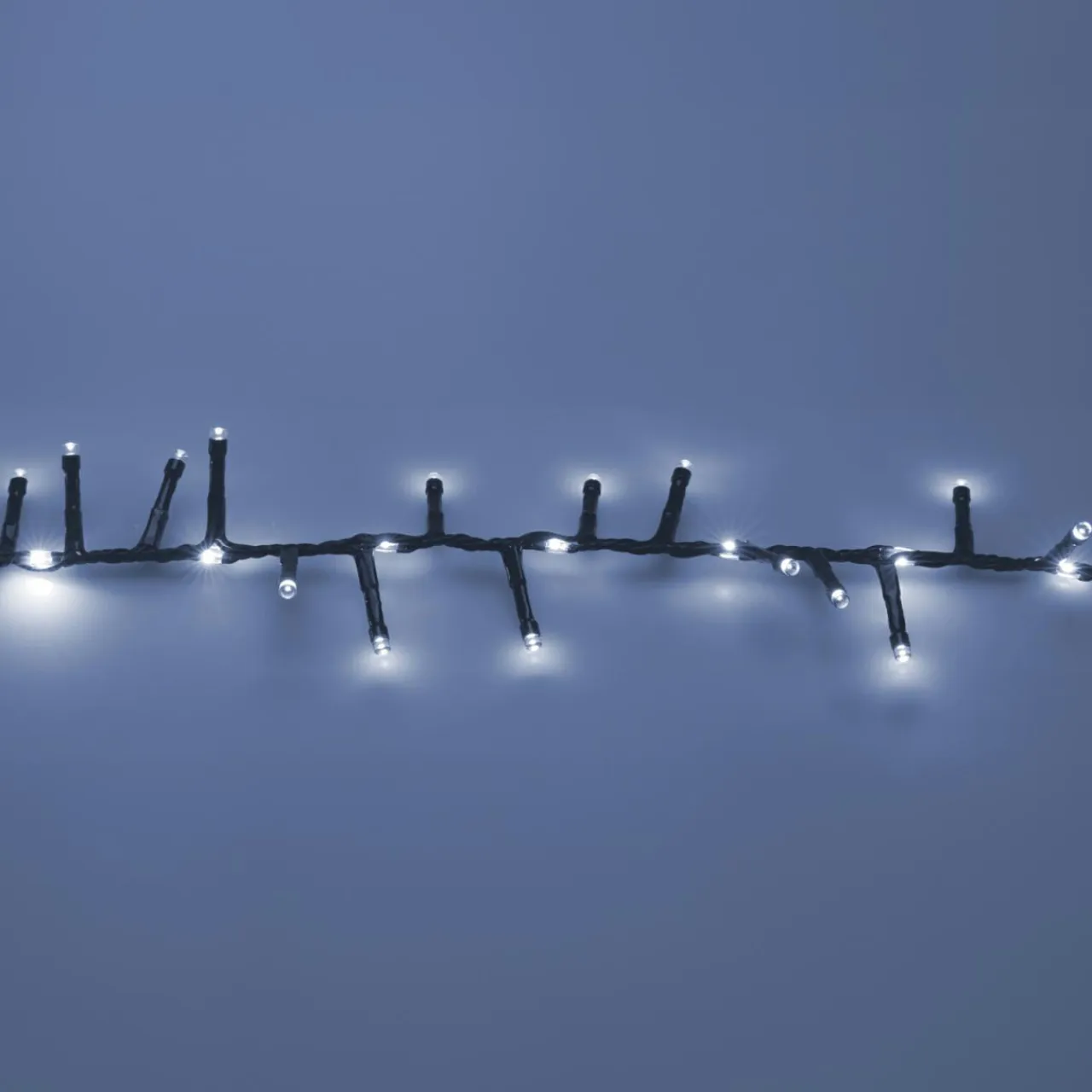 KOOPMAN Guirlande lumineuse 20 m 1410 LED câble noir Boa effet cascade Blanc froid Sale