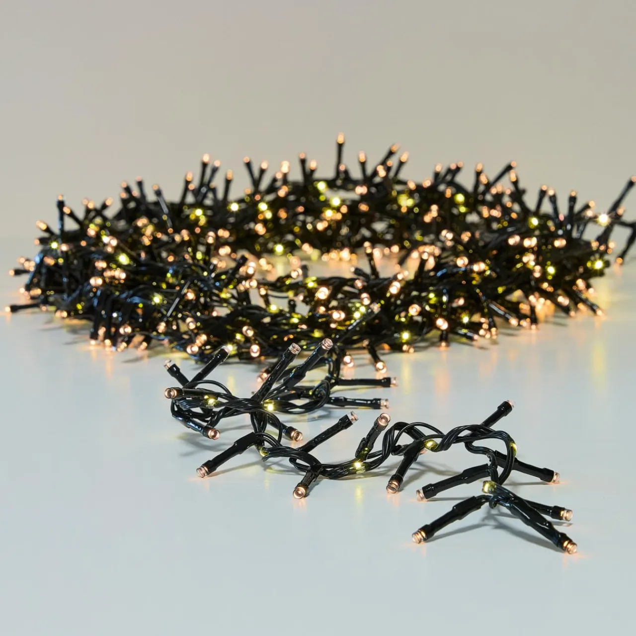 KOOPMAN Guirlande lumineuse 15 m 1060 LED câble noir Boa effet cascade Blanc chaud Outlet