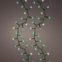 KAEMINGK Guirlande lumineuse 11 m 500 LED câble vert Luxe Tricolore Vert/Bleu/Blanc Tricolore Vert Bleu Blanc - câble vert
