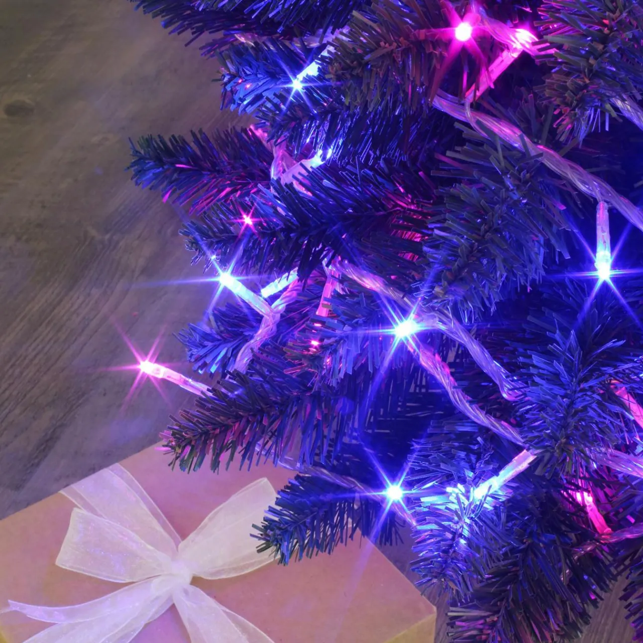 BLACHERE Guirlande lumineuse 8 m 128 LED câble transparent Bicolore et bleu Rose Discount
