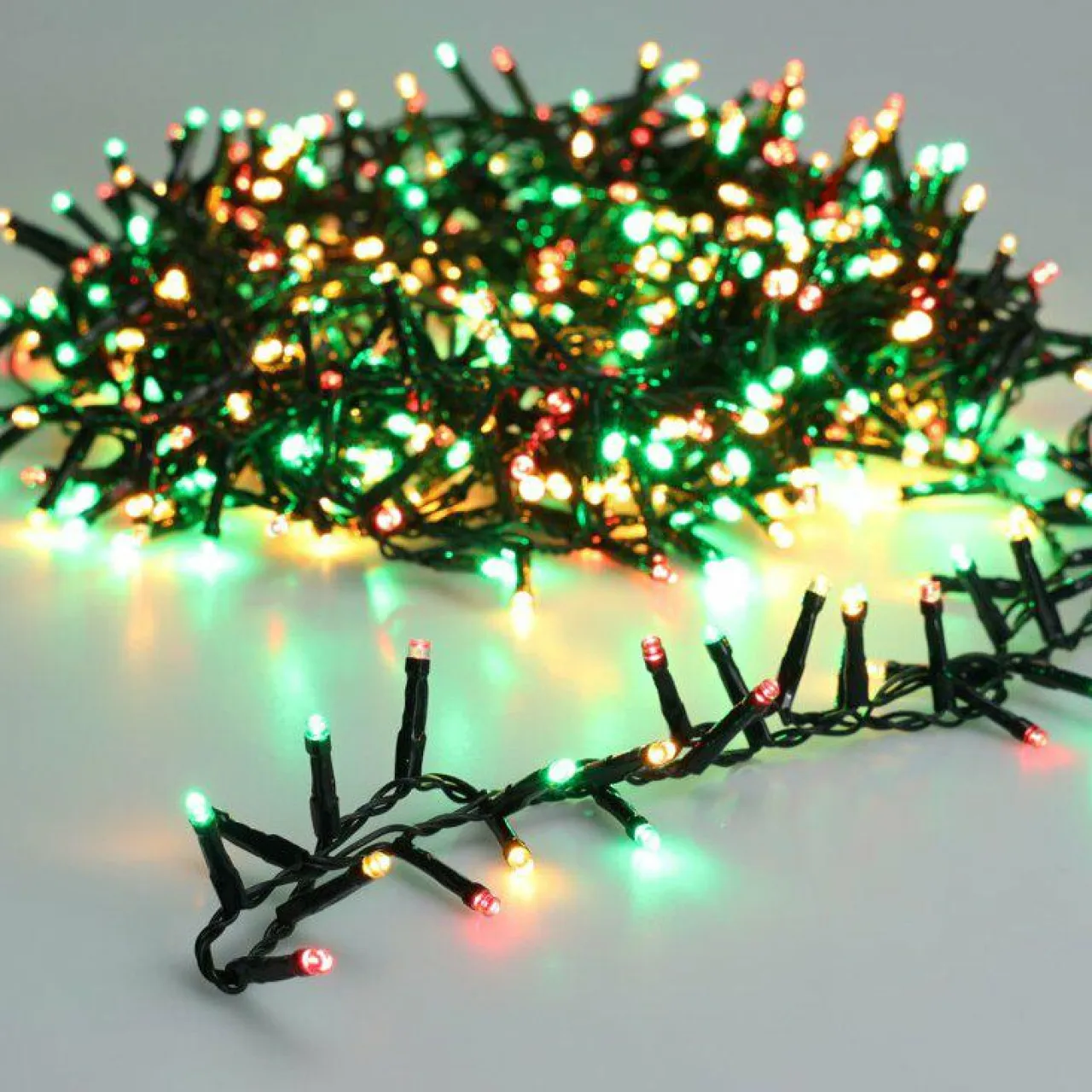 KOOPMAN Guirlande lumineuse 4,20 m 576 LED câble noir Luxe Multicolore Multicolore - câble noir Sale