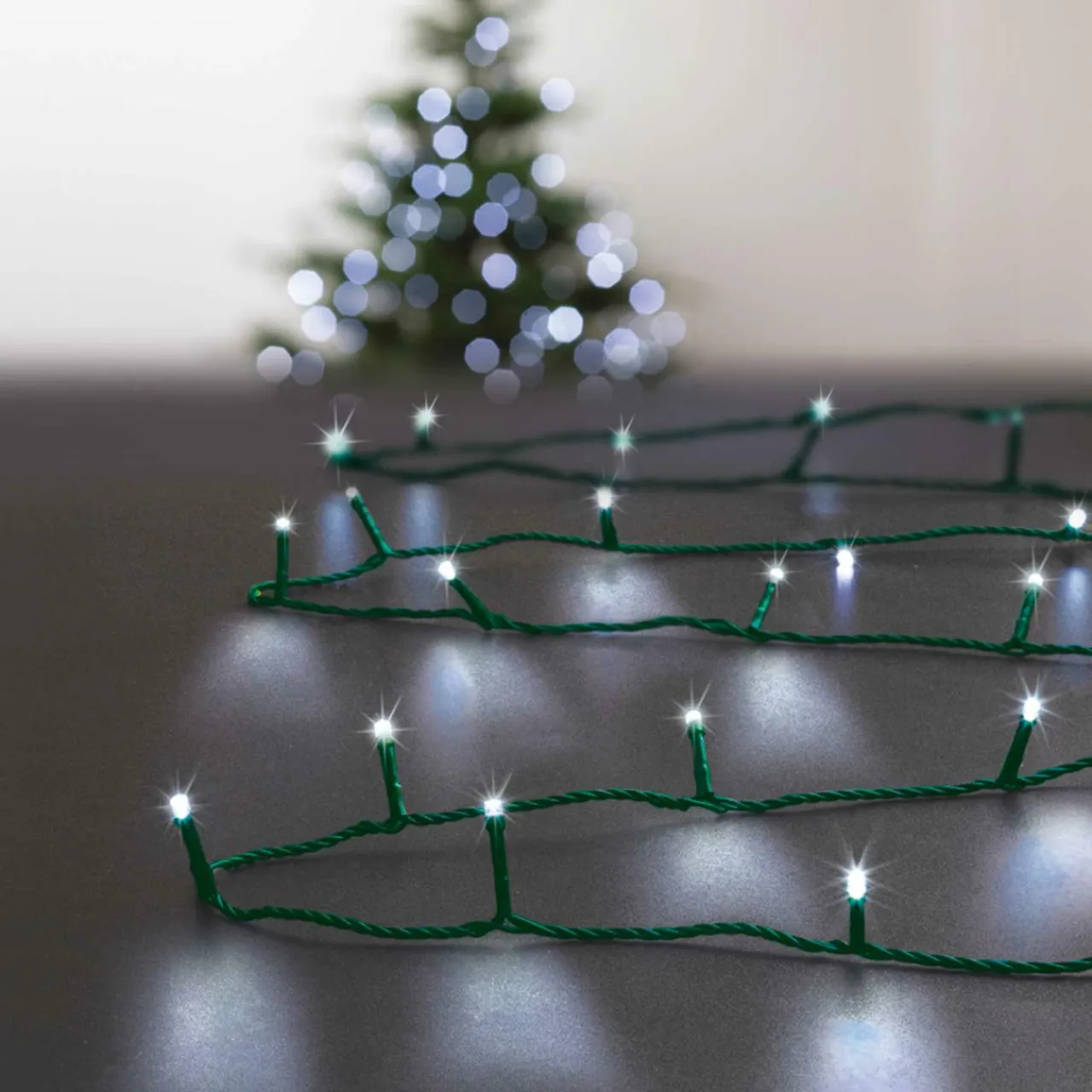 Feeric Lights & Christmas Guirlande lumineuse 10 m 100 LED câble vert Timer Blanc froid Blanc Froid - câble vert Clearance