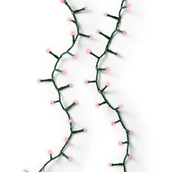 KAEMINGK Guirlande lumineuse 11 m 500 LED câble vert Luxe Rose Rose - câble vert