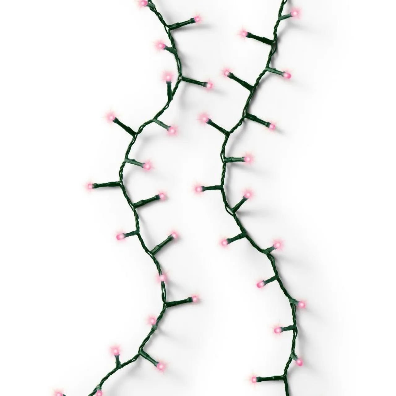 KAEMINGK Guirlande lumineuse 11 m 500 LED câble vert Luxe Rose Rose - câble vert